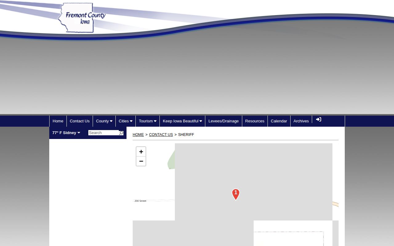 Official Fremont County Sheriff contact page showing office and jail details